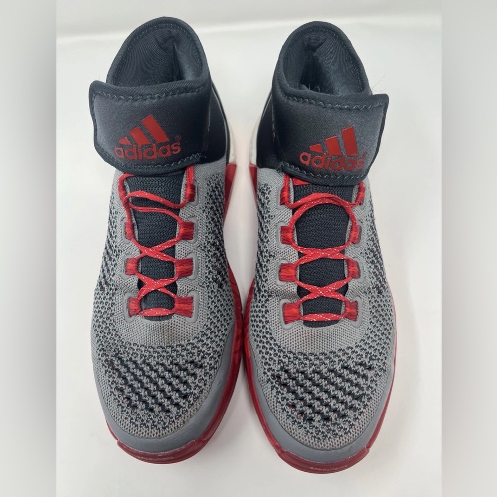 Adidas Crazylight Boost Primeknit Techfit Mid Basketball Shoes Size 12 Red/Gray